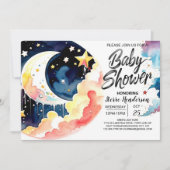 Onder het Night Sky Baby shower Kaart (Voorkant)