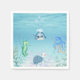 Onder het oceaan baby shower servet