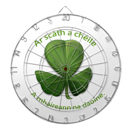 Onder het onderdak van elkaar overleven mensen dartbord (Voorkant)