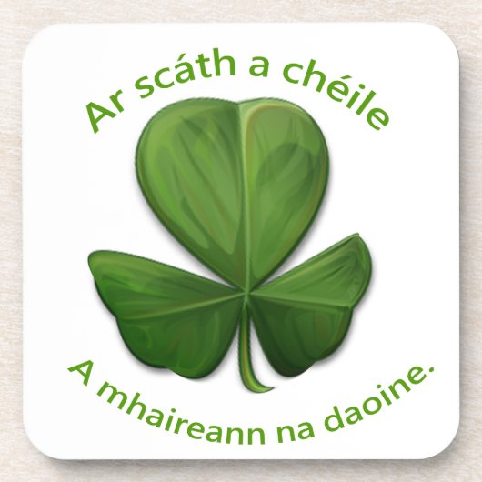 Onder het onderdak van elkaar overleven mensen onderzetter (Voorkant)