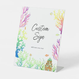 Onder het Onderteken van de Pedestal van de Tekst  Reclamebord Met Voetstuk