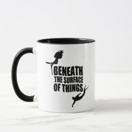 Onder het oppervlak | Duiken citaat Mok