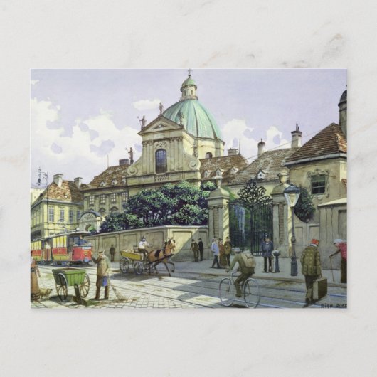 Onder het paleis Belvedere in Wenen Briefkaart (Voorkant)
