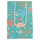 Onder het Patroon van de Waterverf van het Zee Medium Cadeauzakje (Achterkant)