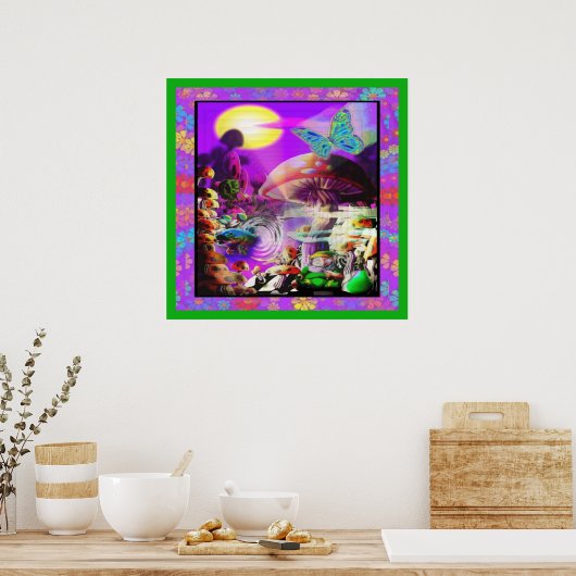 Onder het Poster van de paddenstoel (Keuken)