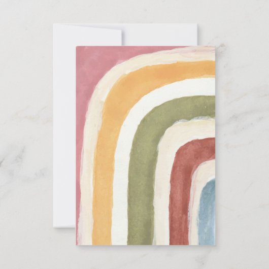 Onder het Rainbow Boho Baby shower Kaart (Achterkant)