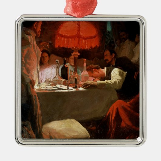 Onder het Rode Licht, c.1910 Metalen Ornament (Voorkant)