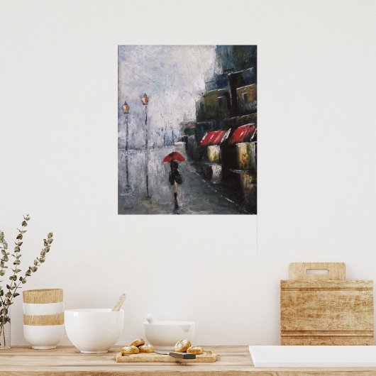 Onder het rode Poster (Keuken)