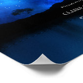 ONDER HET STARS Monogram Welkom op onze bruiloft Poster (Hoek)