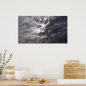 Onder het Storm Cloud Umbrella of Rain Poster (Keuken)