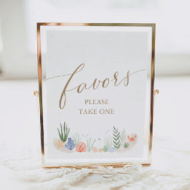 Onder het Teken van de Favors van het Baby shower Poster