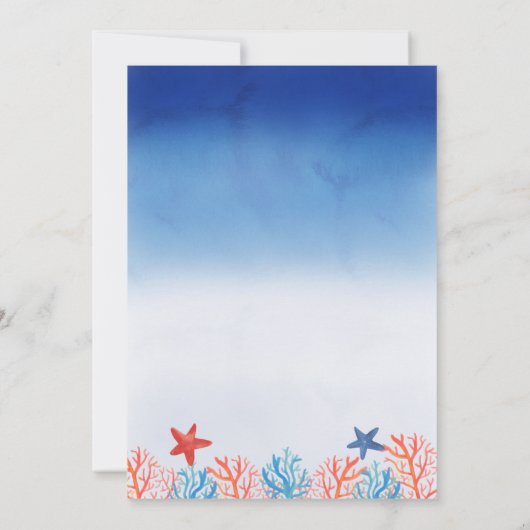 Onder het Vrijgezellenfeest Zee Kaart (Achterkant)