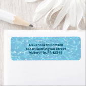 Onder het water zwembad retour adres label (Insitu)