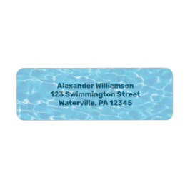 Onder het water zwembad retour adres label