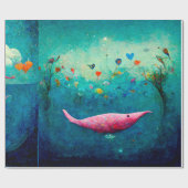 Onder het wateroceaanpatroon Verpakkingspapier Cadeaupapier (Vlak)