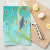 Onder het waterontwerp van het Zee Theedoek (Quarter Fold)