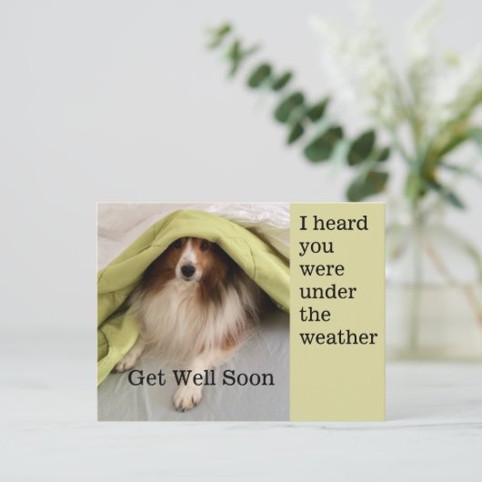 Onder het weer feestdagenkaart (Staand voorkant)