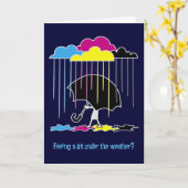 Onder het Weer Wenskaart Kaart (Gele Bloem)