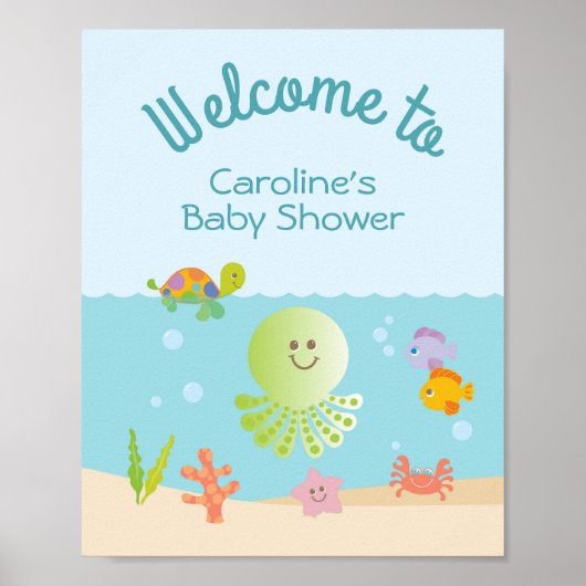 Onder het Welkomstteken van het Baby shower van he Poster (Voorkant)