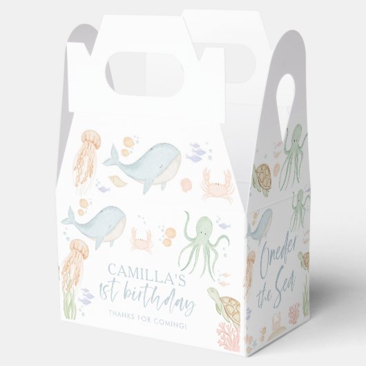 Onder het Zee 1e Verjaardag Oneder het Zee Gable Bedankdoosjes (Geopend)