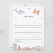 Onder het Zee 1e Verjaardag Tijd Capsule Notecard Kaart (Voorkant)