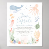 Onder het Zee 1e Verjaardag Tijd Capsule teken Poster (Voorkant)