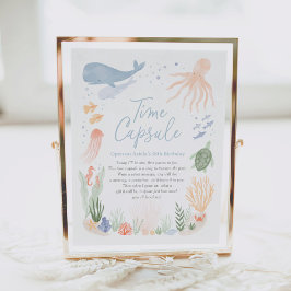 Onder het Zee 1e Verjaardag Tijd Capsule teken Poster