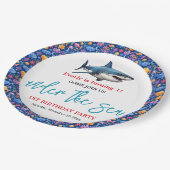 Onder het Zee 1e Verjaardagsfeest Papieren Bordje (Gekanteld)