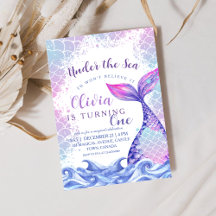 Onder het Zee 1e Verjaardagsfeest Schattige Roze B