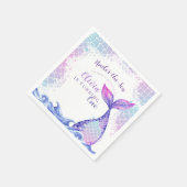 Onder het Zee 1e Verjaardagsfeest Schattige Roze B Servet (Hoek)