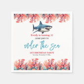 Onder het Zee 1e Verjaardagsfeest Servet (Voorkant)