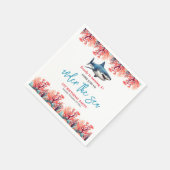 Onder het Zee 1e Verjaardagsfeest Servet (Hoek)