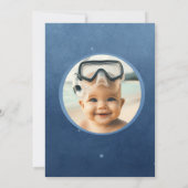 Onder het Zee 1e Verjaardagsuitnodiging met Foto Kaart (Achterkant)