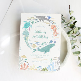 Onder het Zee 2e verjaardag Kaart