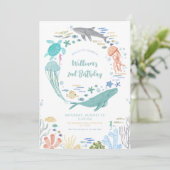 Onder het Zee 2e verjaardag Kaart (Staand voorkant)