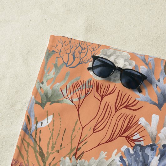 Onder het Zee Abrikozenkoralen Strandlaken (In situ)