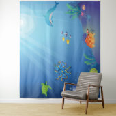 Onder het Zee achtergrond voor kinderen Wandkleed (In situ)