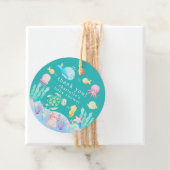 Onder het Zee Adventure Baby shower Bedankjes Labels (In situ)