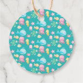 Onder het Zee Adventure Baby shower Bedankjes Labels (Achterkant)