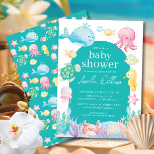 Onder het Zee Adventure Baby shower Kaart