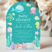 Onder het Zee Adventure Baby shower Kaart