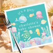 Onder het Zee Adventure Baby shower Servet