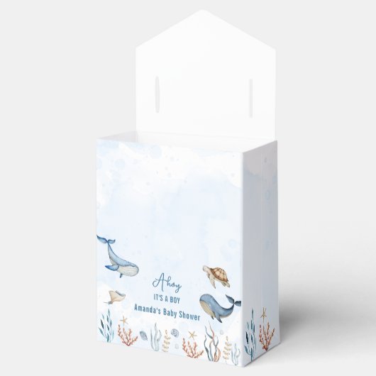Onder het zee Ahoy Het is een Boy Baby shower Bedankdoosjes (Geopend)