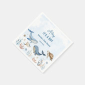 Onder het zee Ahoy Het is een Boy Baby shower Servet (Hoek)