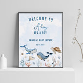 Onder het Zee Ahoy Het is een Boy Baby shower Welk Poster