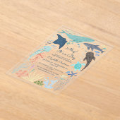 Onder het Zee Ahoy! Het is een jongen Acryl Uitnodigingen (Laagn)