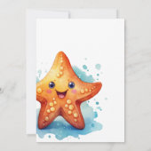 Onder het Zee Animal Birthday Party Invitation Boy Kaart (Achterkant)