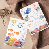 Onder het Zee Animals 1st Birthday Kaart