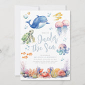 Onder het Zee Animals 1st Birthday Kaart (Voorkant)