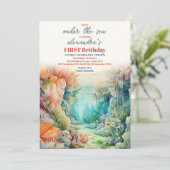 Onder het Zee Animals 1st Birthday Kaart (Staand voorkant)